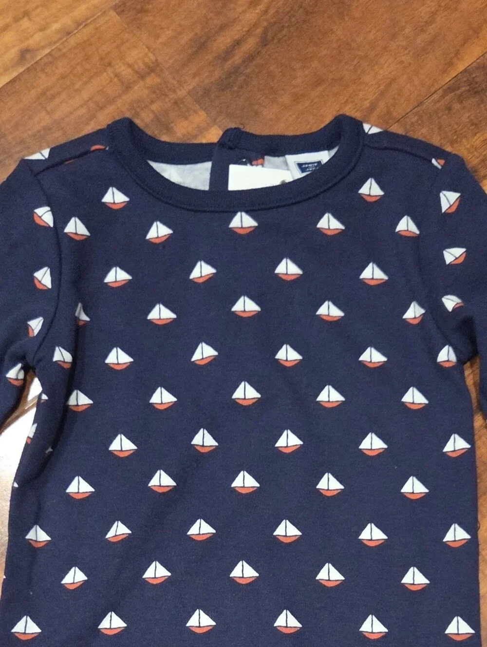 Janie and Jack NWT 3-6 Months Navy Sailboat Bodysuit and Shortall Romper